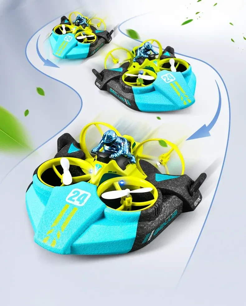 A new 3-in-1 children's toy for boys, combining land, sea, and air capabilities, including an underwater remote-controlled airplane, perfect as a holiday gift.