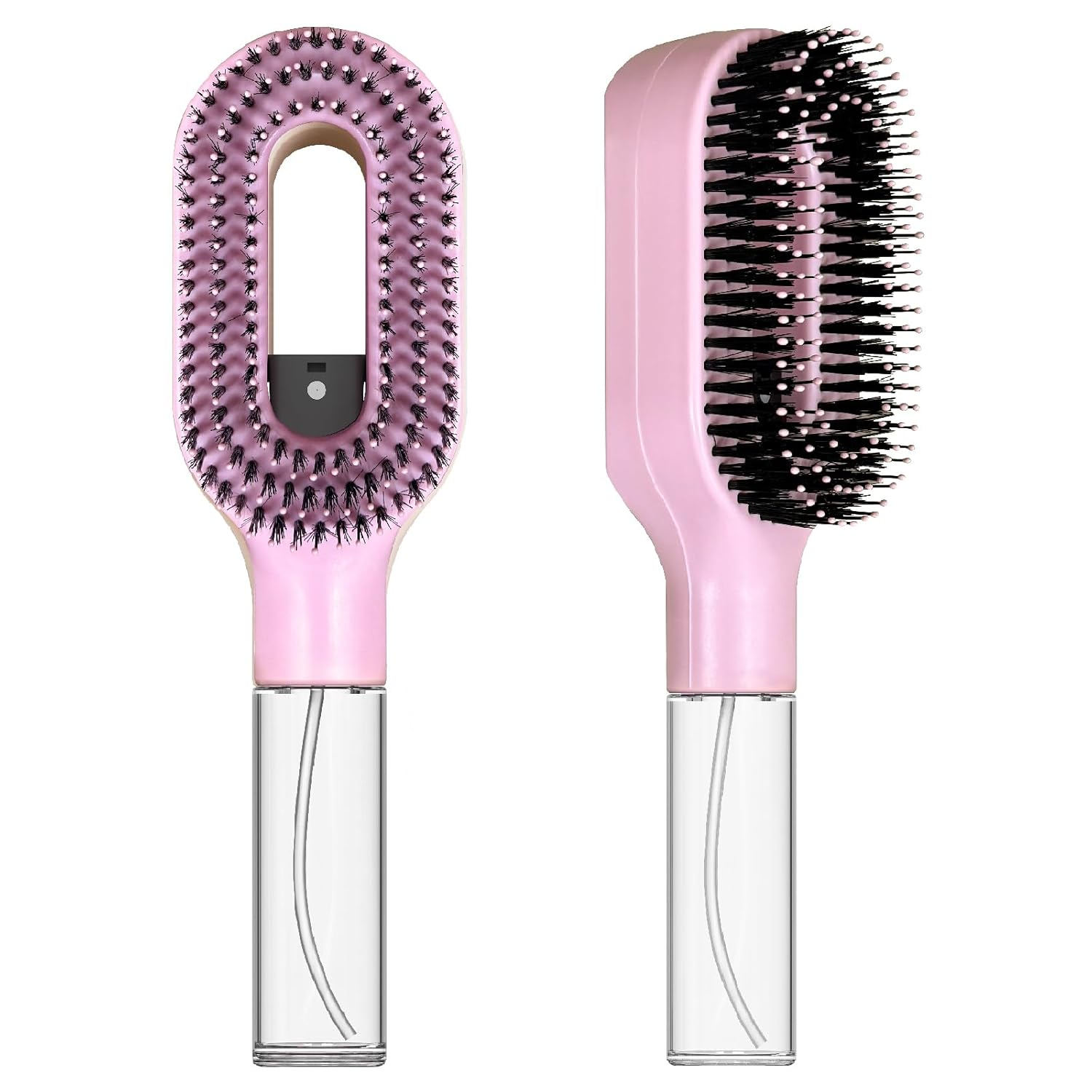 2-in-1 Detangler Hair Brush, With Built-In Mister Spray, Wet & Dry Detangling Brush for Curly, Wavy & Straight Hair | No-Tangle Anti-Frizz Hair Care Brush,Water Reservoir 50ml.
