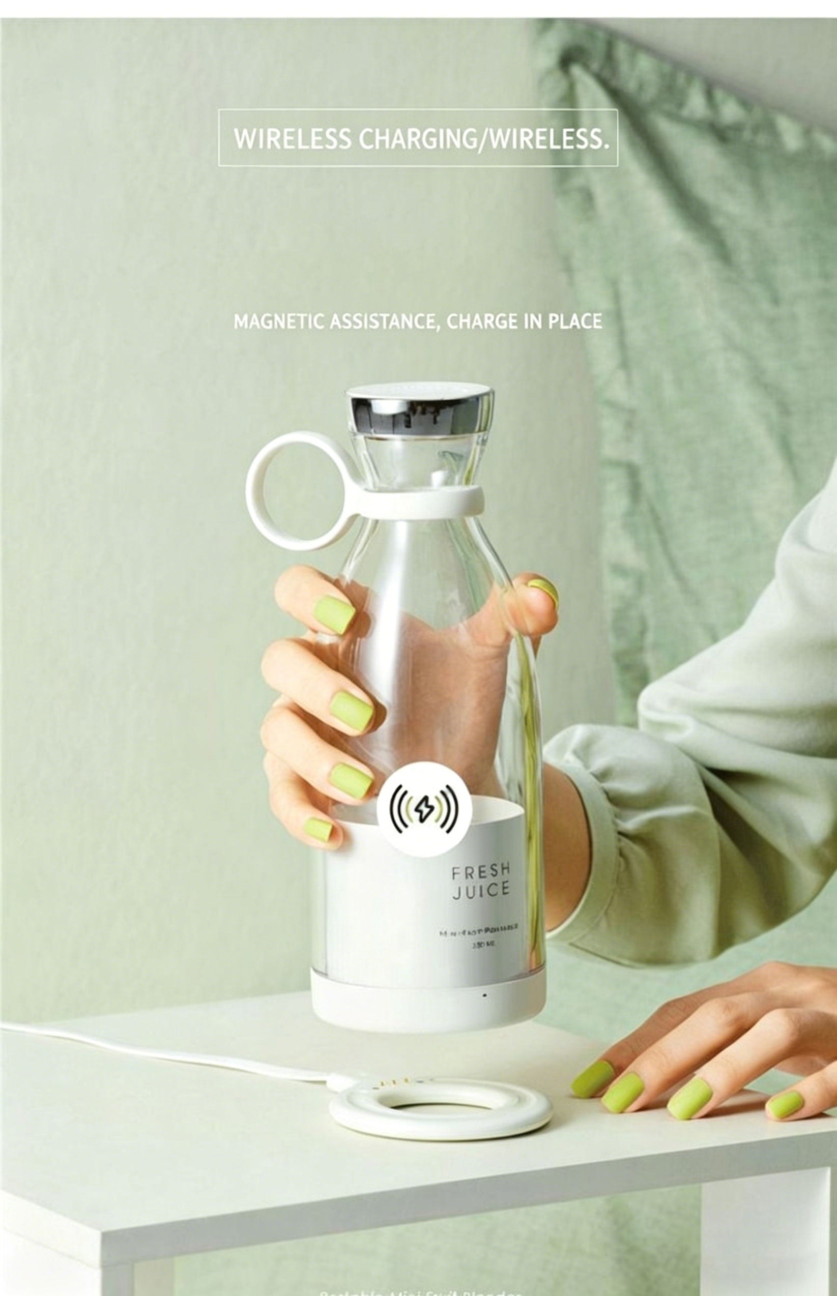 Portable wireless juicer cup