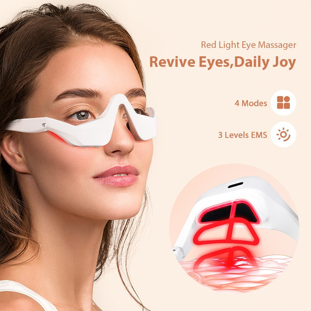 Microcurrent massage eye care device, EMS red light eye massager, eye beauty device to reduce dark circles.