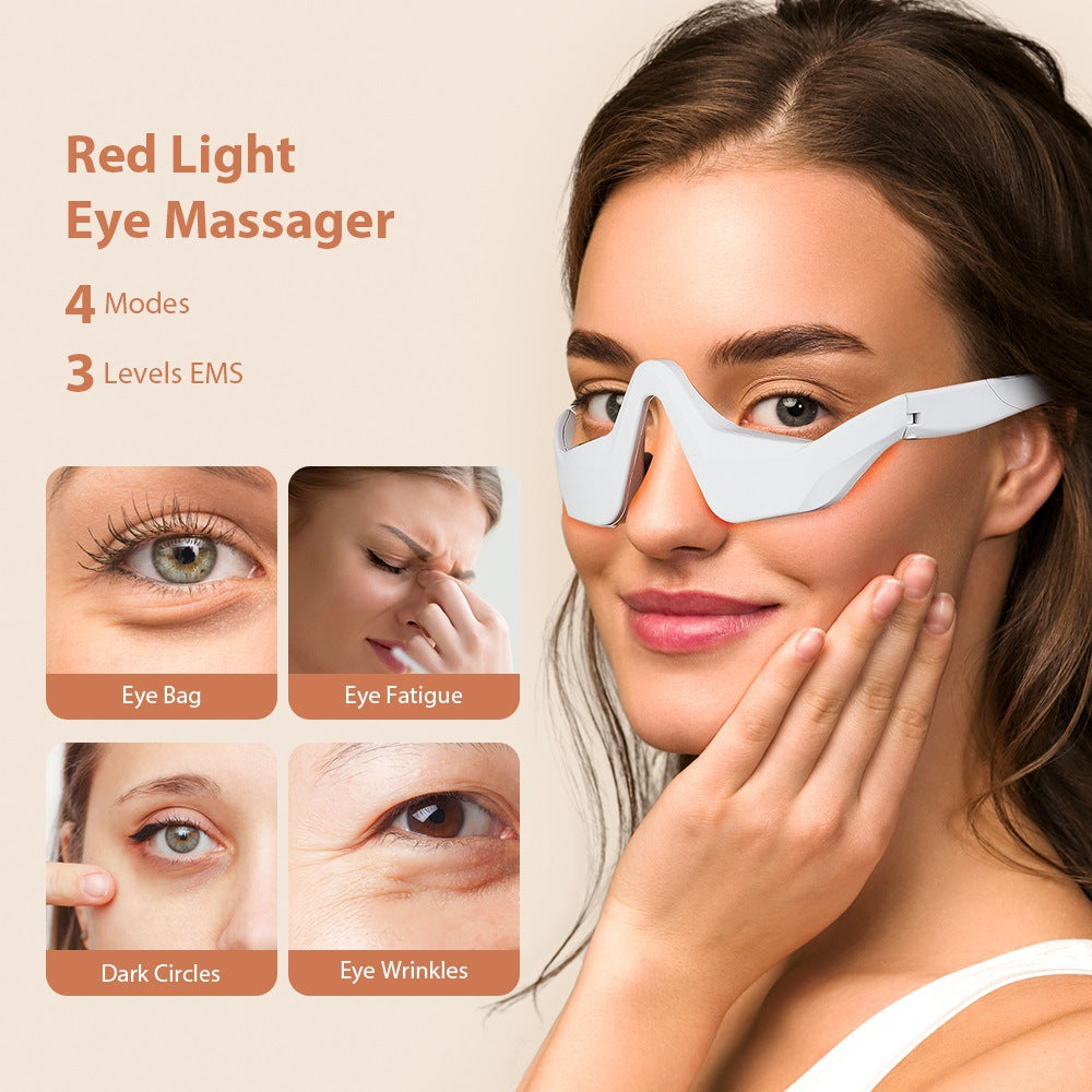 Microcurrent massage eye care device, EMS red light eye massager, eye beauty device to reduce dark circles.
