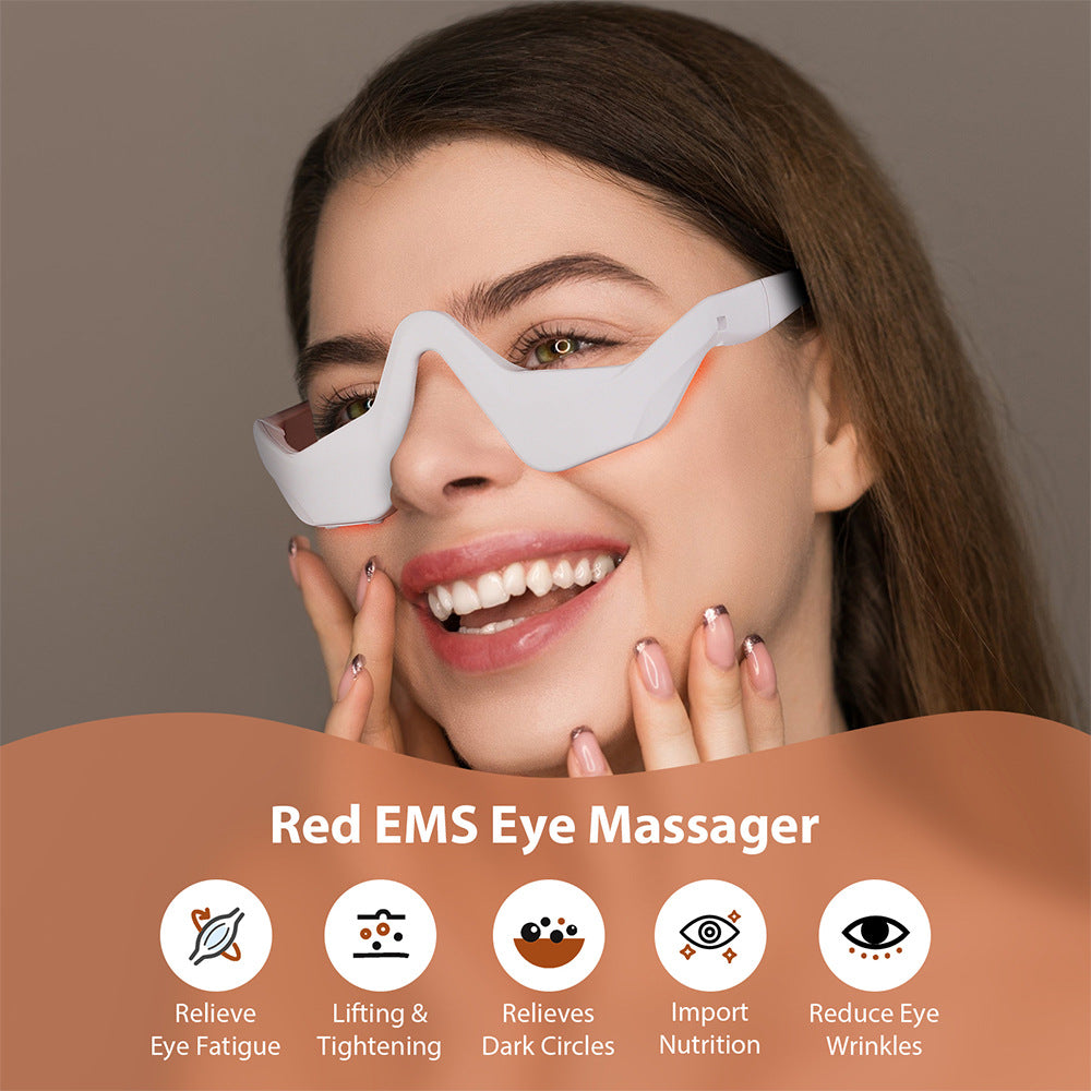 Microcurrent massage eye care device, EMS red light eye massager, eye beauty device to reduce dark circles.