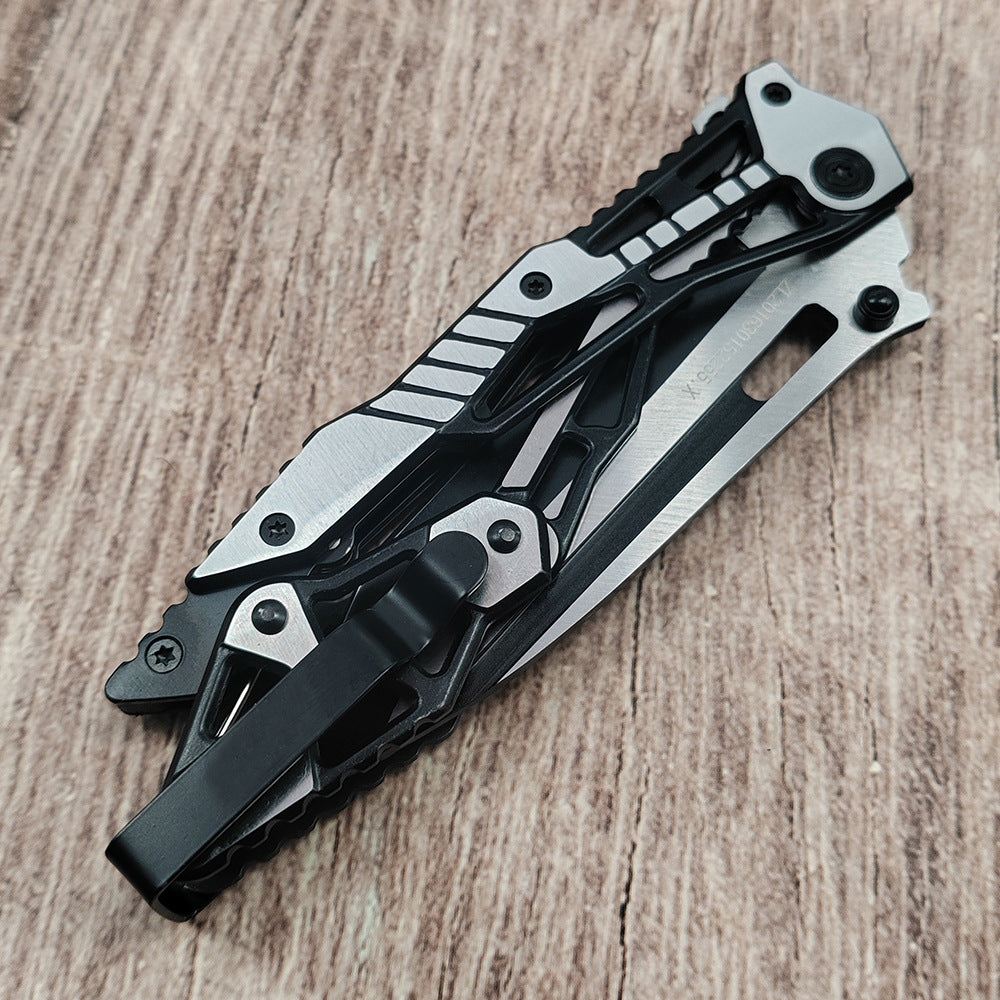 All-steel mechanical folding knife, high-hardness fruit knife