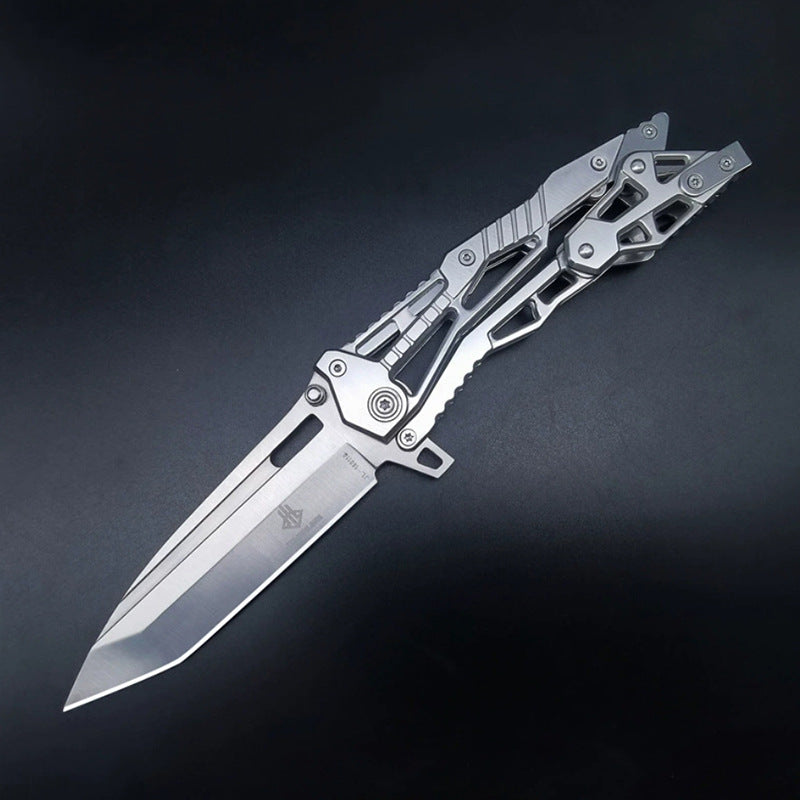 All-steel mechanical folding knife, high-hardness fruit knife
