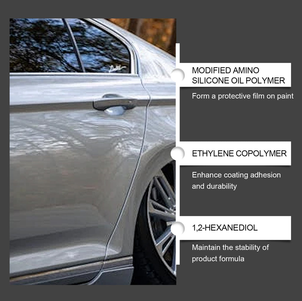 Car ceramic coating kit: Enhances car paint shine, resists stains, prevents scratches, is hydrophobic, and easy to clean.