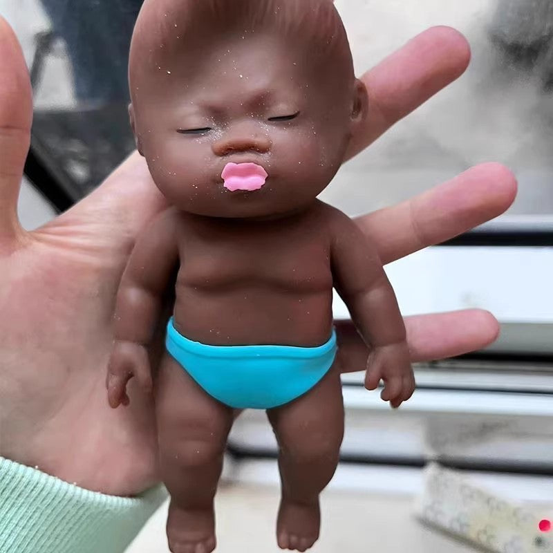 Big Black Doll Squeezable Toy, Stress Relief Artifact, Black Doll, Small Gift, Mascot, Doll, Natasha