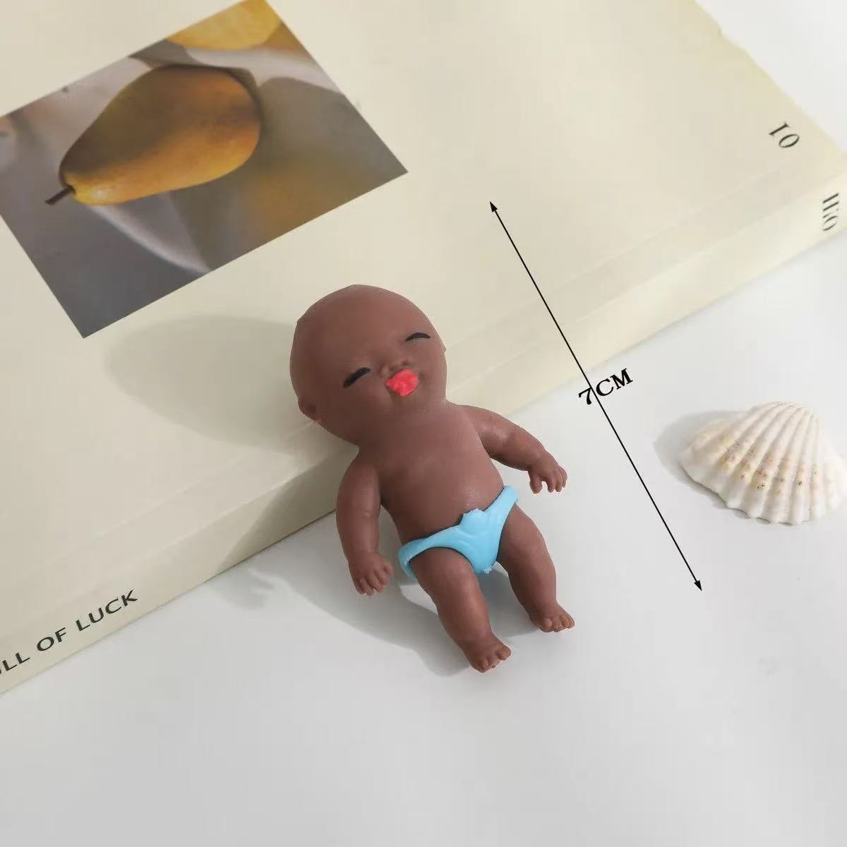 Big Black Doll Squeezable Toy, Stress Relief Artifact, Black Doll, Small Gift, Mascot, Doll, Natasha