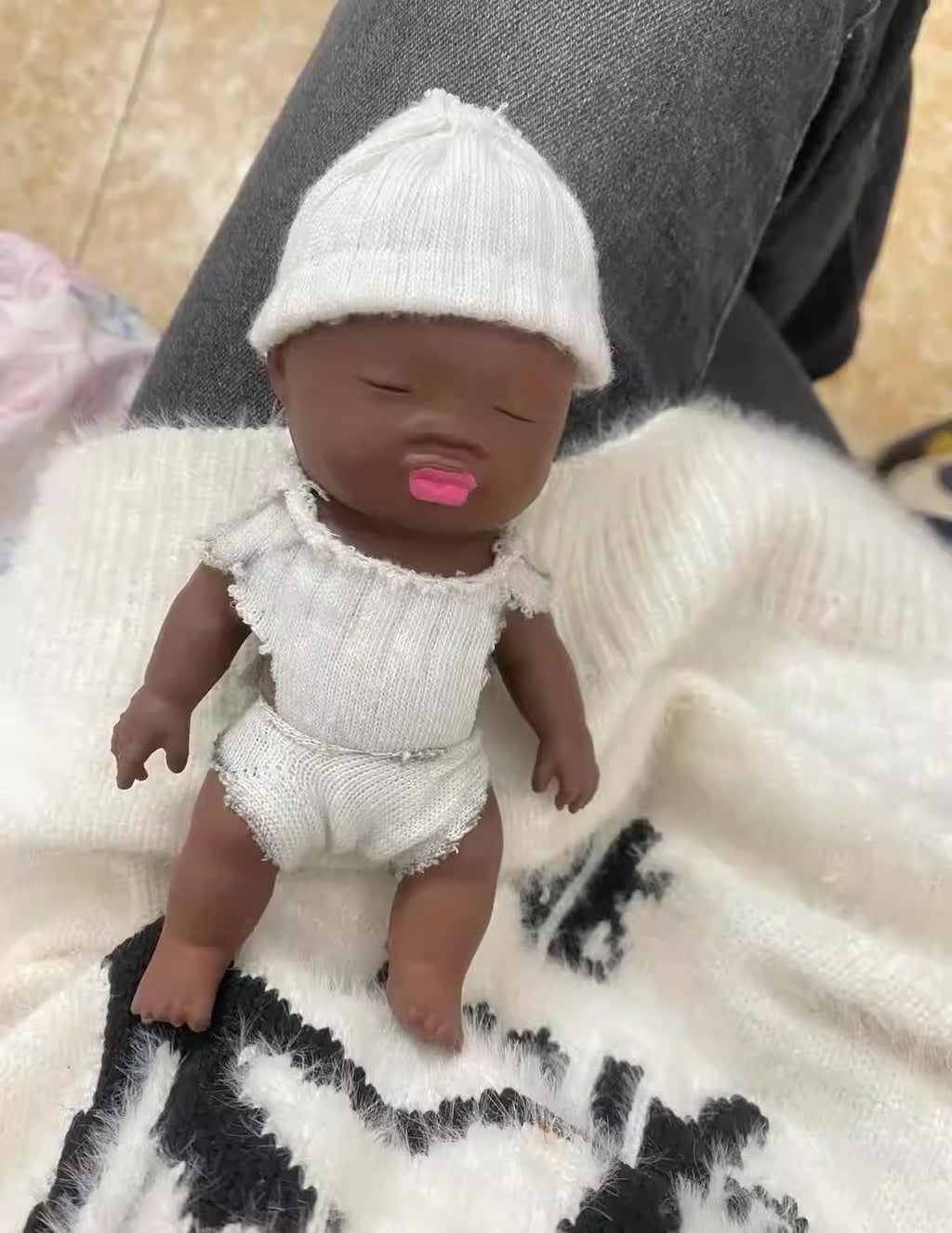 Big Black Doll Squeezable Toy, Stress Relief Artifact, Black Doll, Small Gift, Mascot, Doll, Natasha