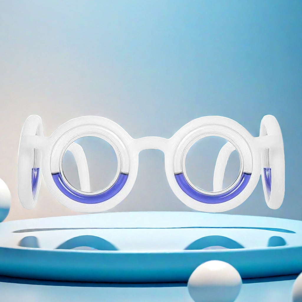 Anti-motion sickness glasses for adults and children, preventing dizziness from seasickness or car sickness. Liquid glasses to prevent vomiting.