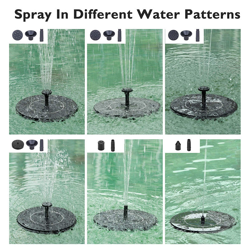 Solar-powered fountains, pools, garden fountains, outdoor patio fountains, floating fountains