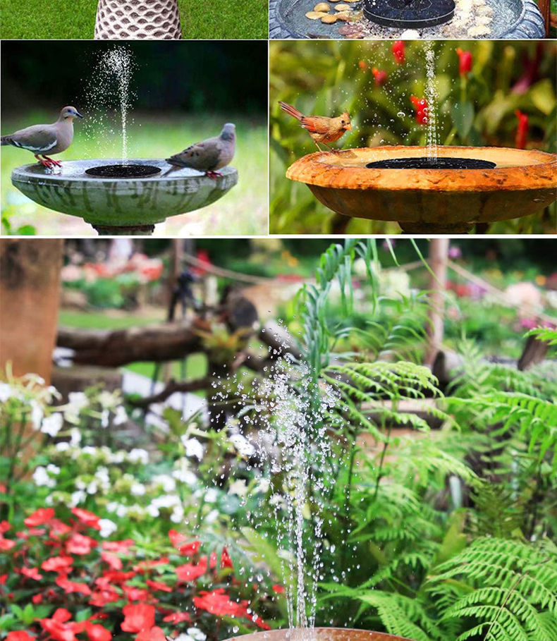 Solar-powered fountains, pools, garden fountains, outdoor patio fountains, floating fountains