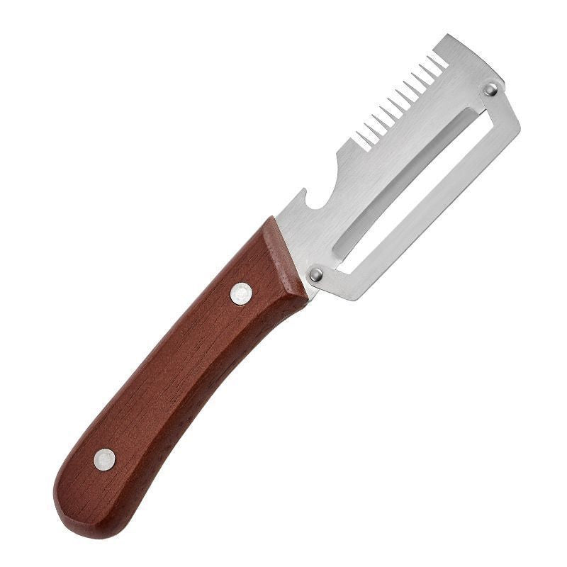 Multifunctional kitchen peeler, bottle opener, fruit and vegetable cutter, 3-in-1 household peeler