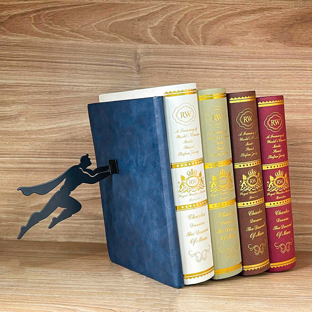 Magnetic Superman Bookend, Fun Iron Bookend, Personalized Office/Home Gift