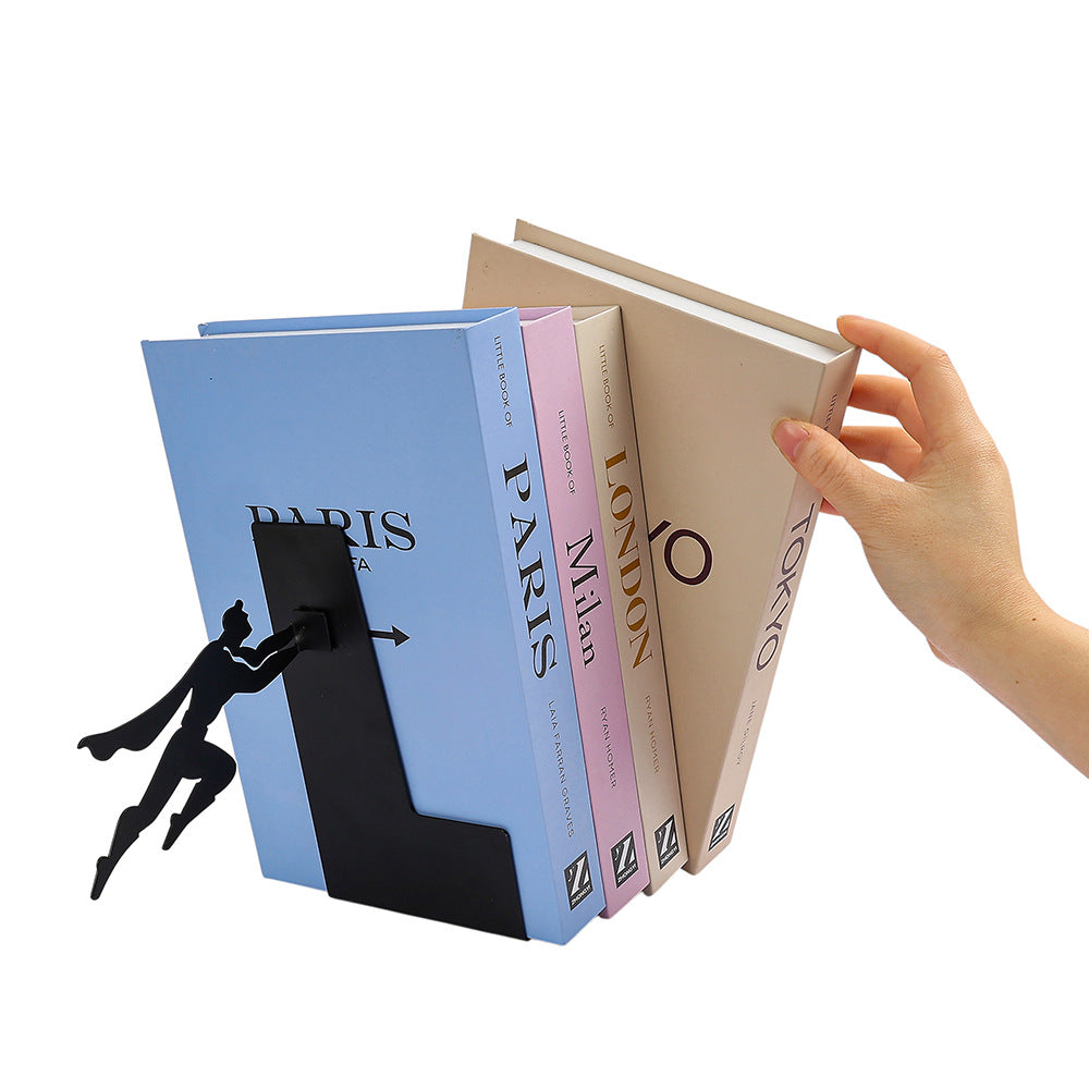 Magnetic Superman Bookend, Fun Iron Bookend, Personalized Office/Home Gift