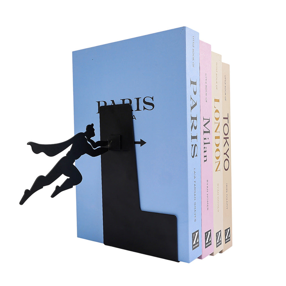 Magnetic Superman Bookend, Fun Iron Bookend, Personalized Office/Home Gift