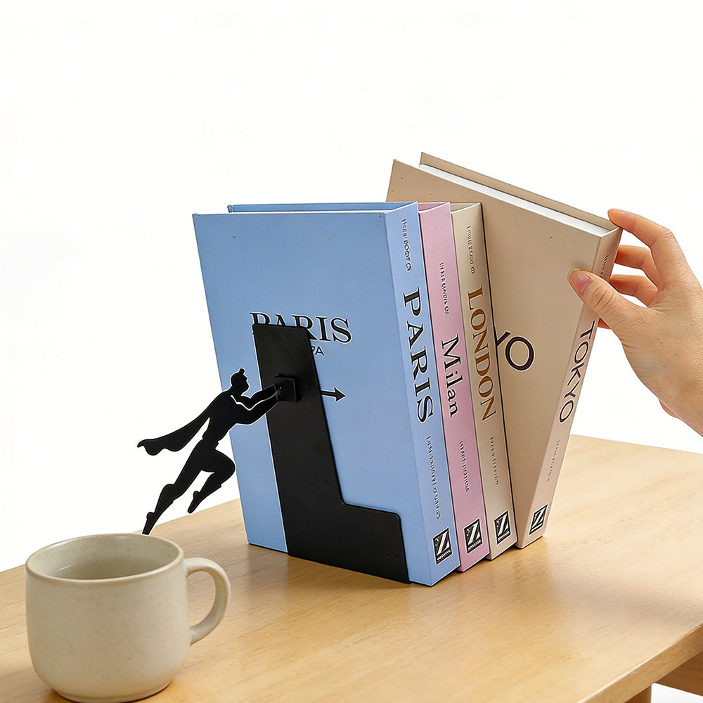Magnetic Superman Bookend, Fun Iron Bookend, Personalized Office/Home Gift