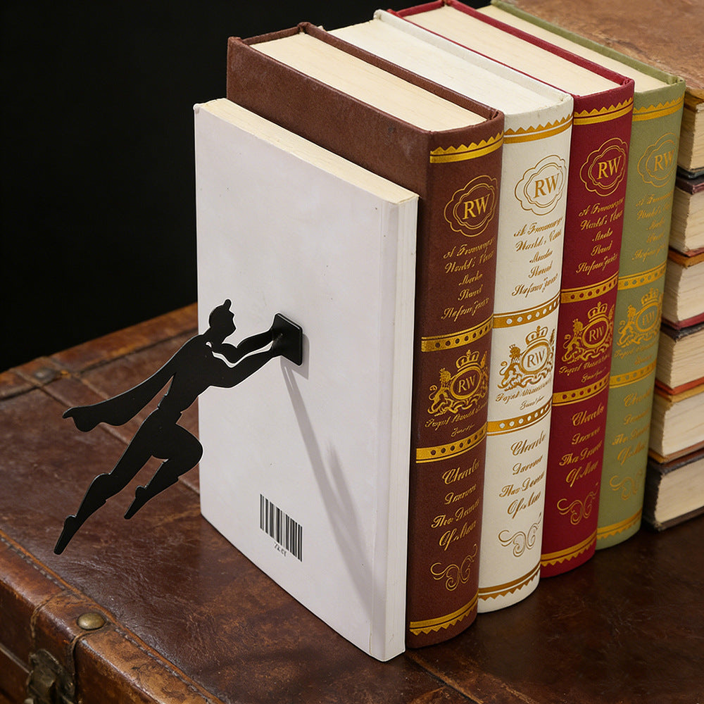 Magnetic Superman Bookend, Fun Iron Bookend, Personalized Office/Home Gift