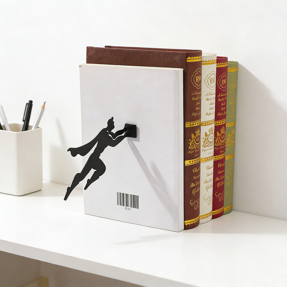Magnetic Superman Bookend, Fun Iron Bookend, Personalized Office/Home Gift