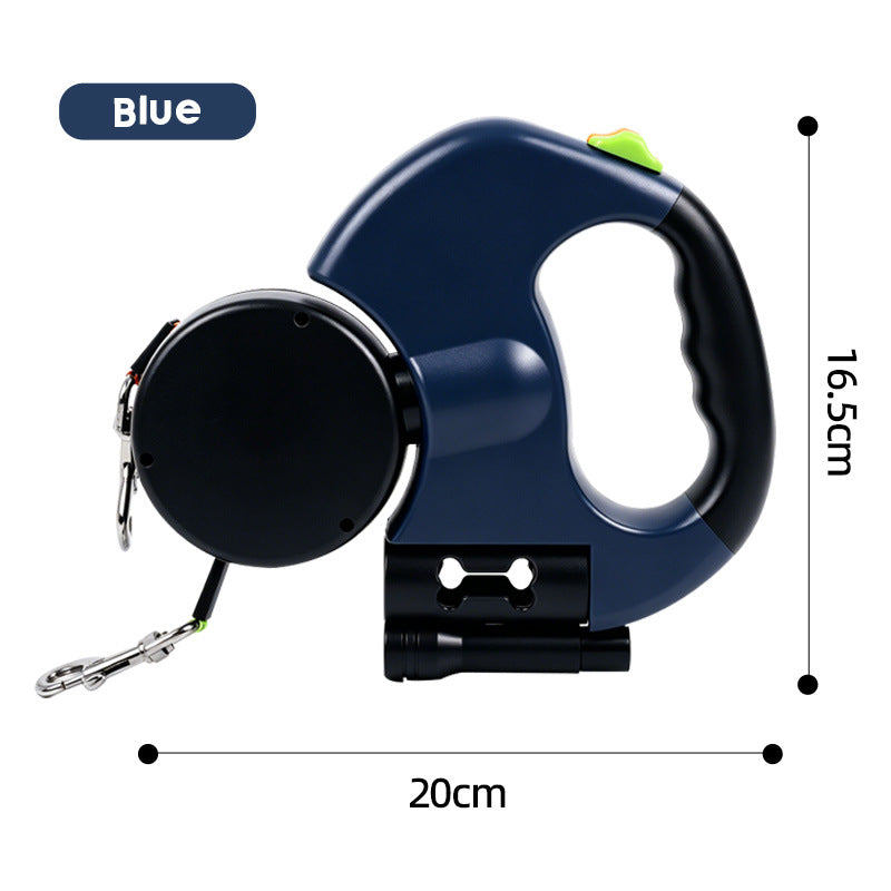 One-to-two pet leash, automatic retractable leash, dog harness, outdoor small and medium-sized dog walking essential.