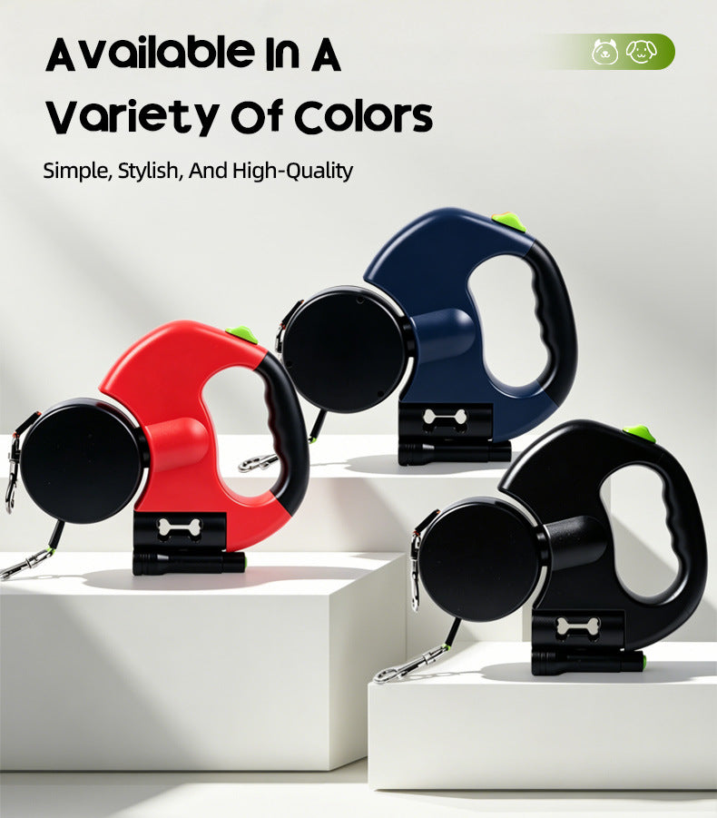 One-to-two pet leash, automatic retractable leash, dog harness, outdoor small and medium-sized dog walking essential.