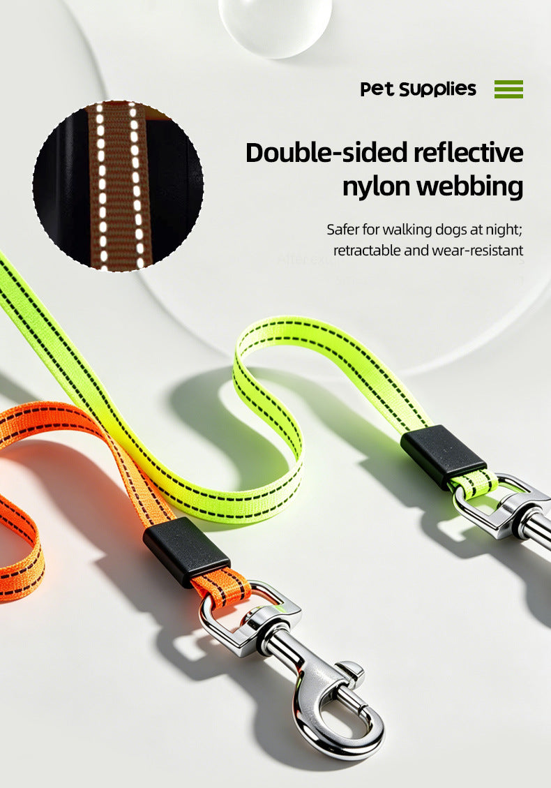 One-to-two pet leash, automatic retractable leash, dog harness, outdoor small and medium-sized dog walking essential.