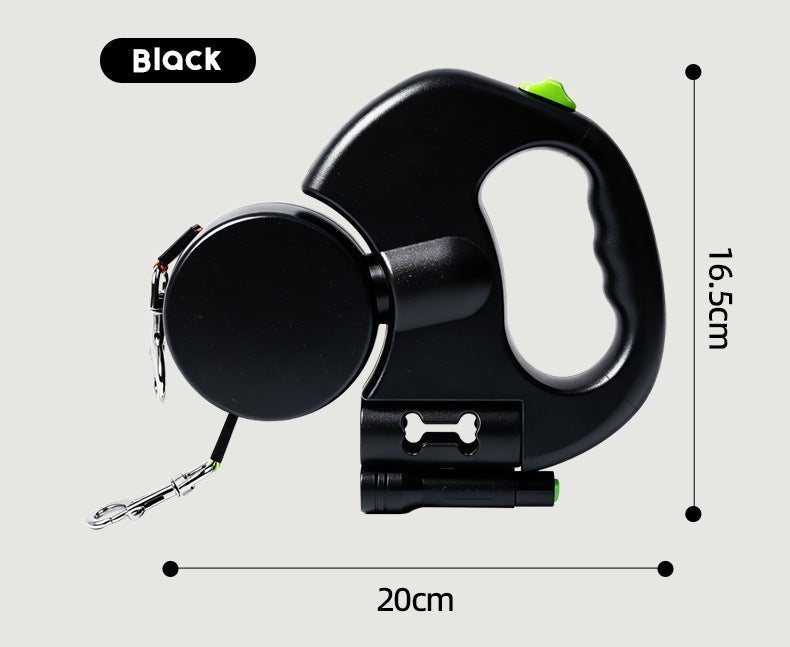 One-to-two pet leash, automatic retractable leash, dog harness, outdoor small and medium-sized dog walking essential.