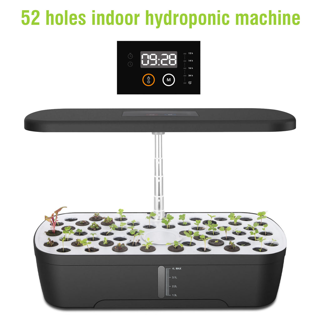 Full-spectrum plant grow lights, hydroponic LED plant lights, and planting kits and systems for soilless cultivation.