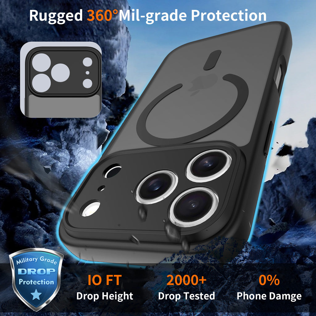 Transparent, full-coverage, drop-proof, minimalist soft case for iPhone 17，Hot selling shiny magnetic high-definition glass lens protective case