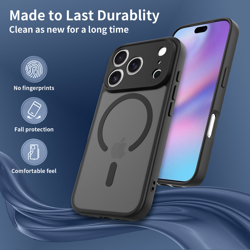 Transparent, full-coverage, drop-proof, minimalist soft case for iPhone 17，Hot selling shiny magnetic high-definition glass lens protective case