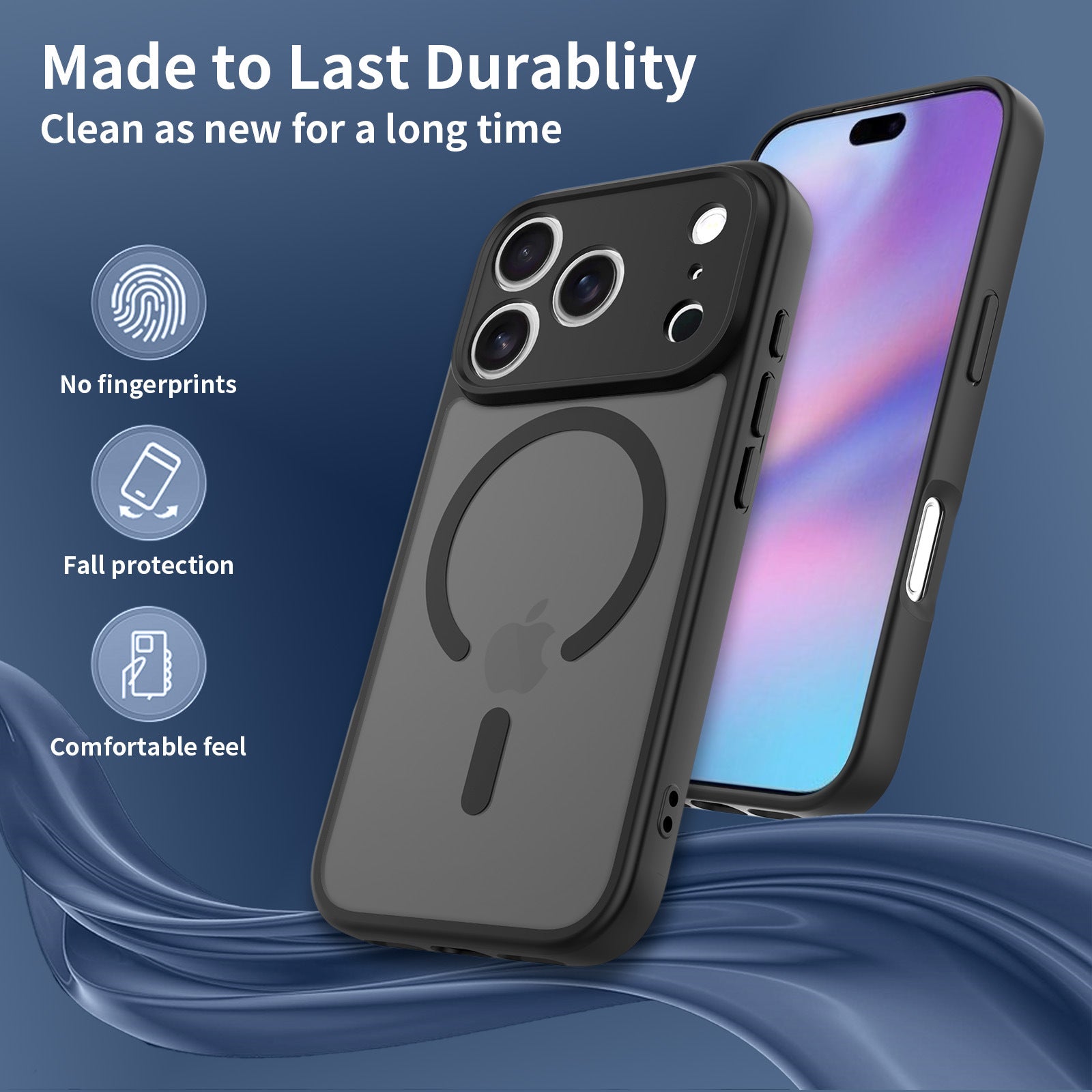 Transparent, full-coverage, drop-proof, minimalist soft case for iPhone 17，Hot selling shiny magnetic high-definition glass lens protective case