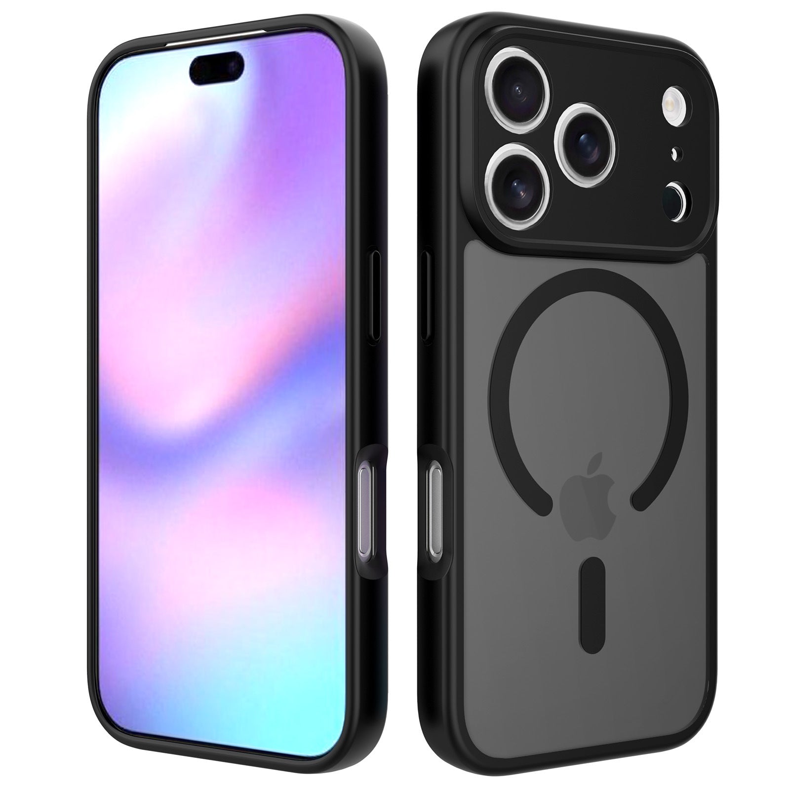 Transparent, full-coverage, drop-proof, minimalist soft case for iPhone 17，Hot selling shiny magnetic high-definition glass lens protective case