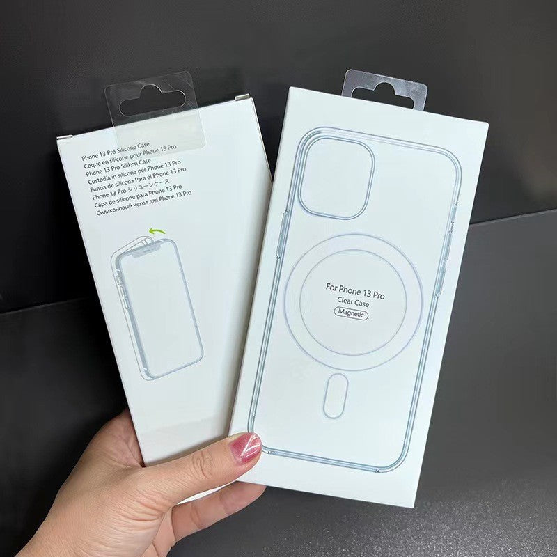Transparent magnetic case for iPhone 17 Pro Max, full-coverage drop-proof protective case for iPhone 17 Pro.