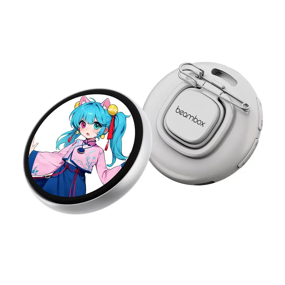 Digital Badge Nikko Ai Photo Video GIF Display Screen Pins DIY Pixel Touchscreen Lightweight 730mAh Long Battery Life Portable Multi-functional Two-dimensional Anime & Gaming Merchandise & Collectibles Gifts for Men Women