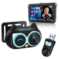 Baby Car Camera &Wireless CarPlay Adapter,1080P HD Rear Seat Monitor Display on Car Screen,150°Wide Angle No-Glow Night View, Safety for Kids & Infants