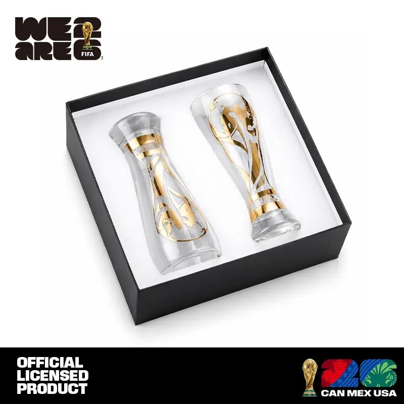 World Cup 26 Gold Stamped Classic Beer Glass Set 11oz Craft Beer Glasses for Pilsner IPA & More Drinkware Father`s daygift Boyfriendgift Tumblers summerwins Dealsforyoudays