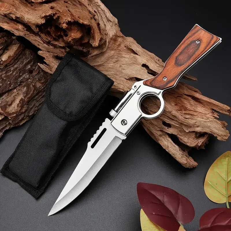 [Father's Day Best Gift Choice] AK47 Pocket Folding Knife, 5C13Mov Stainless Steel,Security Lock,Men's Gift,Suitable for Camping,Hunting,Outdoor Survival,Emergency Situations and EDC Tactical Tools.