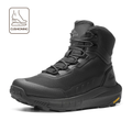 NORTIV 8 Terrascope High-Top Security & Army Boots Black Oxford Fabric Mesh Lining Vegan Leather ETPU Rubber Outsole for Men's Outdoor Activities & Security Work