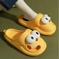 Big Eye Dog Slippers - Footwear with Wiggling Tongue, Round Toe, Non-Slip EVA Sole, Matching Couple House Shoes, Pet-Themed Comedy Wear