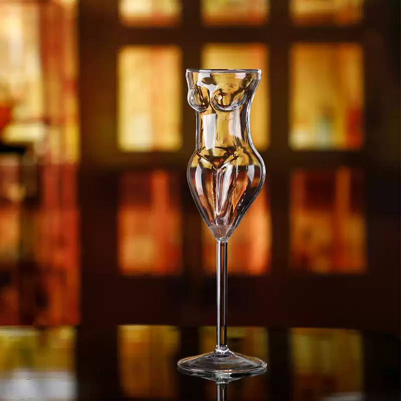 Beauty Cup, Personalized Stem Glass, Creative Cocktail Glass, Beauty Champagne Glass, Nude Woman Glass