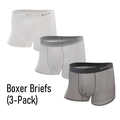 Men's Ultra-Thin Cooling Boxer Briefs Lightweight Microfiber Underwear Breathable No-Show Design Summer Comfort Birthday gift Fabric Menswear