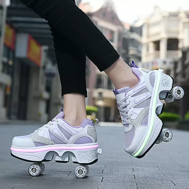 Children's and teenagers' starlight LED light roller skates - birthday gift, Children's Day gift