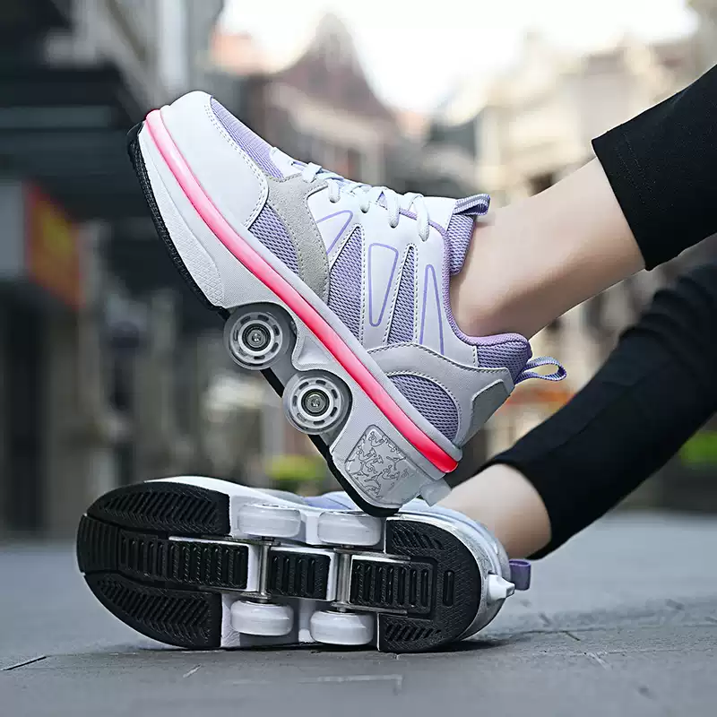 Children's and teenagers' starlight LED light roller skates - birthday gift, Children's Day gift