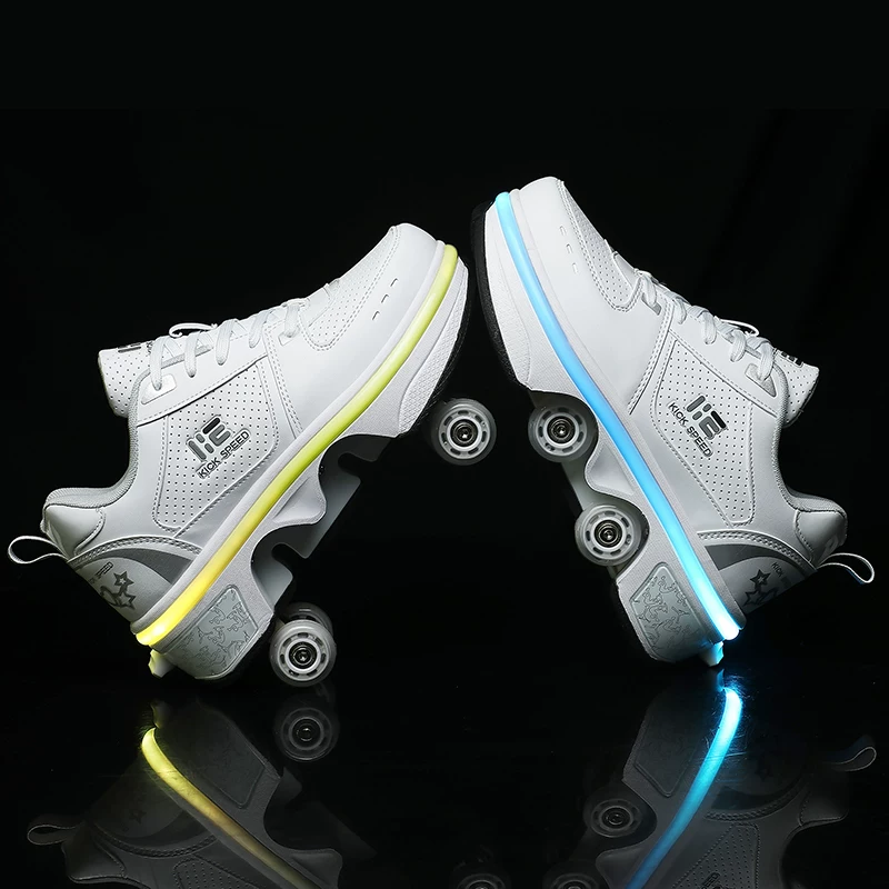 Children's and teenagers' starlight LED light roller skates - birthday gift, Children's Day gift