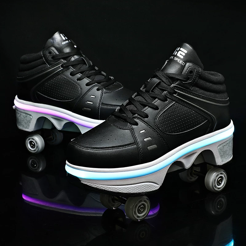 Children's and teenagers' starlight LED light roller skates - birthday gift, Children's Day gift