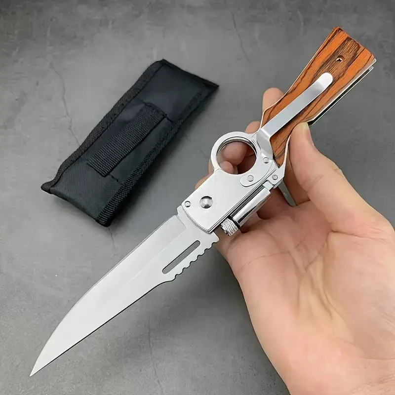 [Father's Day Best Gift Choice] AK47 Pocket Folding Knife, 5C13Mov Stainless Steel,Security Lock,Men's Gift,Suitable for Camping,Hunting,Outdoor Survival,Emergency Situations and EDC Tactical Tools.
