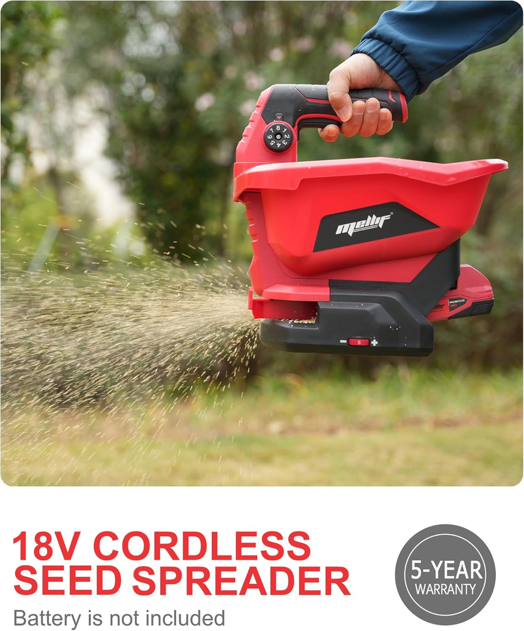 Danero Handheld Power Spreader Compatible with Milwaukee 18V Battery, Cordless Seed Spreader Available Year-Round, Electric Lawn Spreaders for Grass Seed, Fertilizer, Salt, Ice Melt, Feed