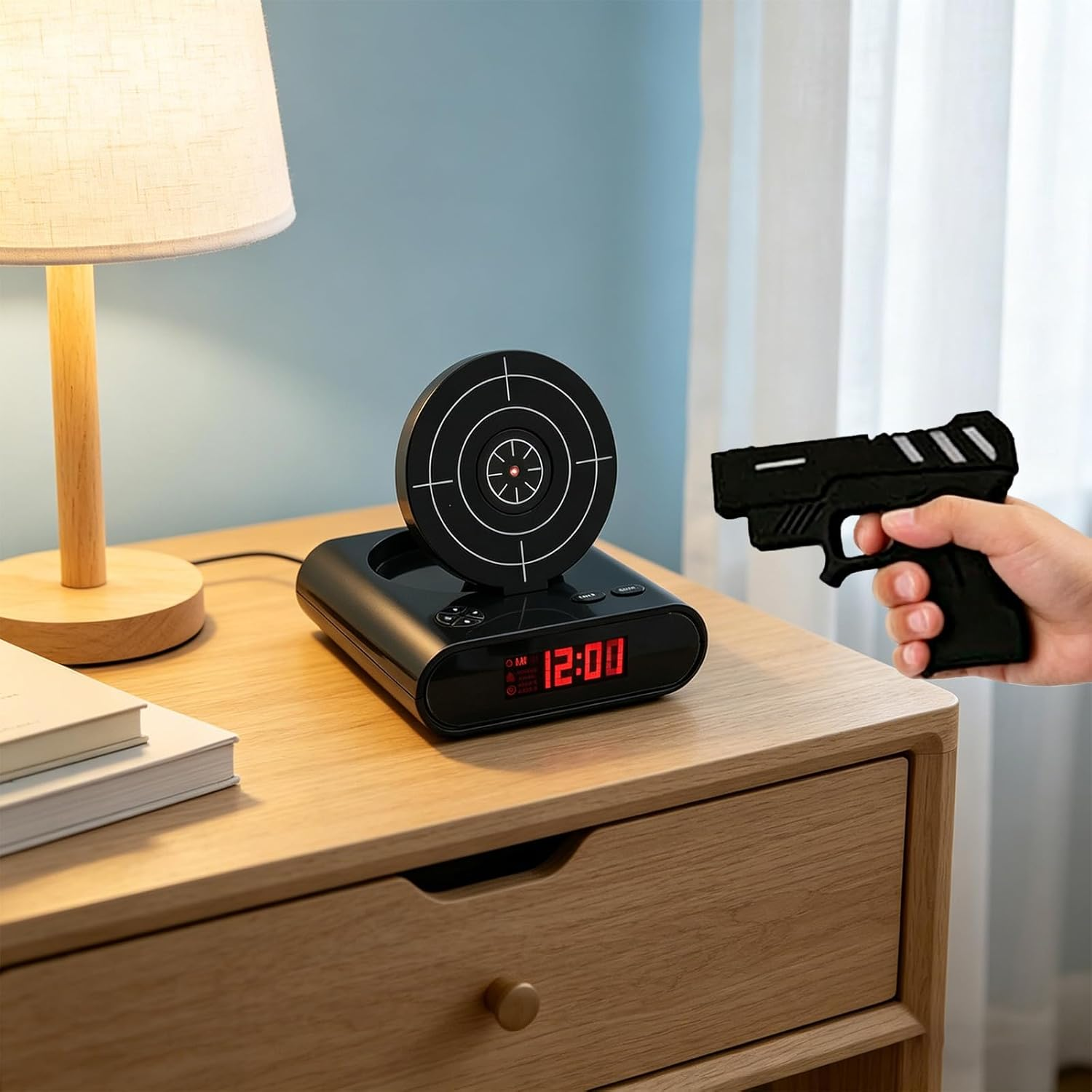 Target alarm clock，LED Display, 2 Alarm Modes, Ringtone Customization, for Home, Office, Living Room