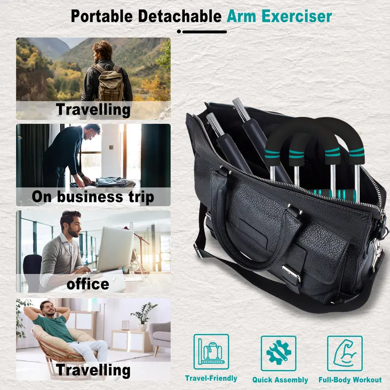 HOTWAVE Arm Trainer, Adjustable Chest Workout Equipment, Arm Trainer for Men, Chest Trainer for Men, Shoulder Muscle Training, Portable Spring Resistance Home Fitness Equipment SummerVibes fathersdaygift