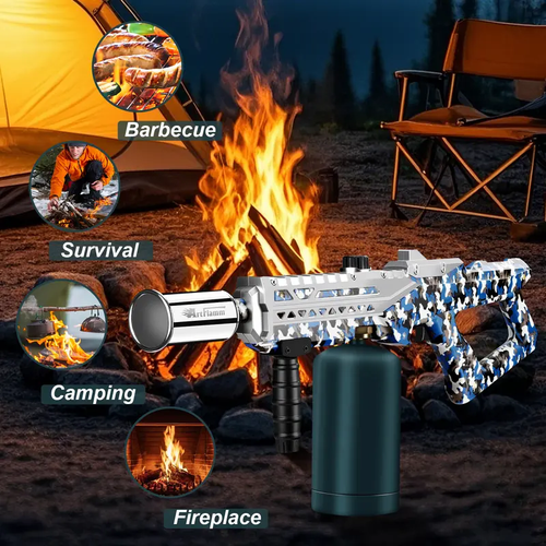 ARTFLAMM Powerful Propane Torch Gun, Multi-use Torch With Adjustable Flame, Blow Torch for Campfire, Fire Pit Starter, Fun Gift (Propane Tank Not Included) fathersdaygift