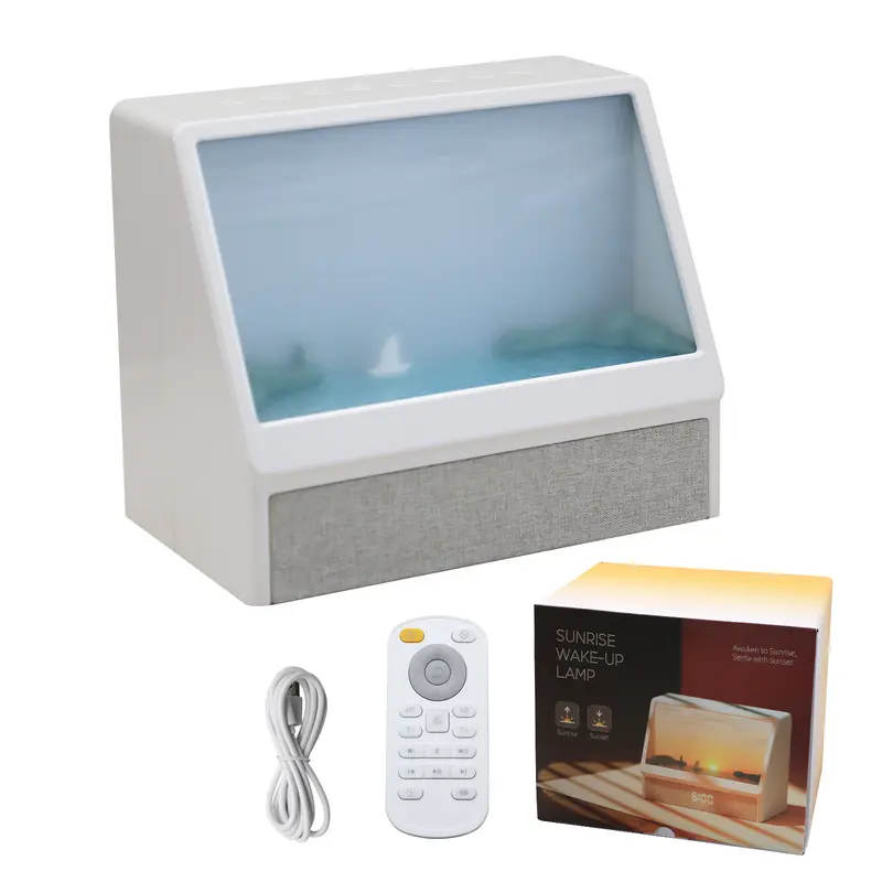 Dynamic Sunrise Alarm Clock , 12 White Noise Machine for Sleep,  Buttons and Remote Control,  10 Nature Scenes, Dimmable Night Light for Heavy Sleeper, Adults, Kids,Decor Home Goods